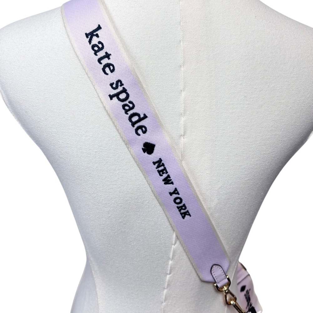 NWOT Kate Spade Bag Strap Guitar Strap Lavender Webbing Adjustable Crossbody OS